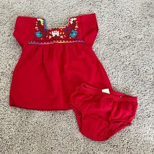 Mexican Baby Dress with Bloomers